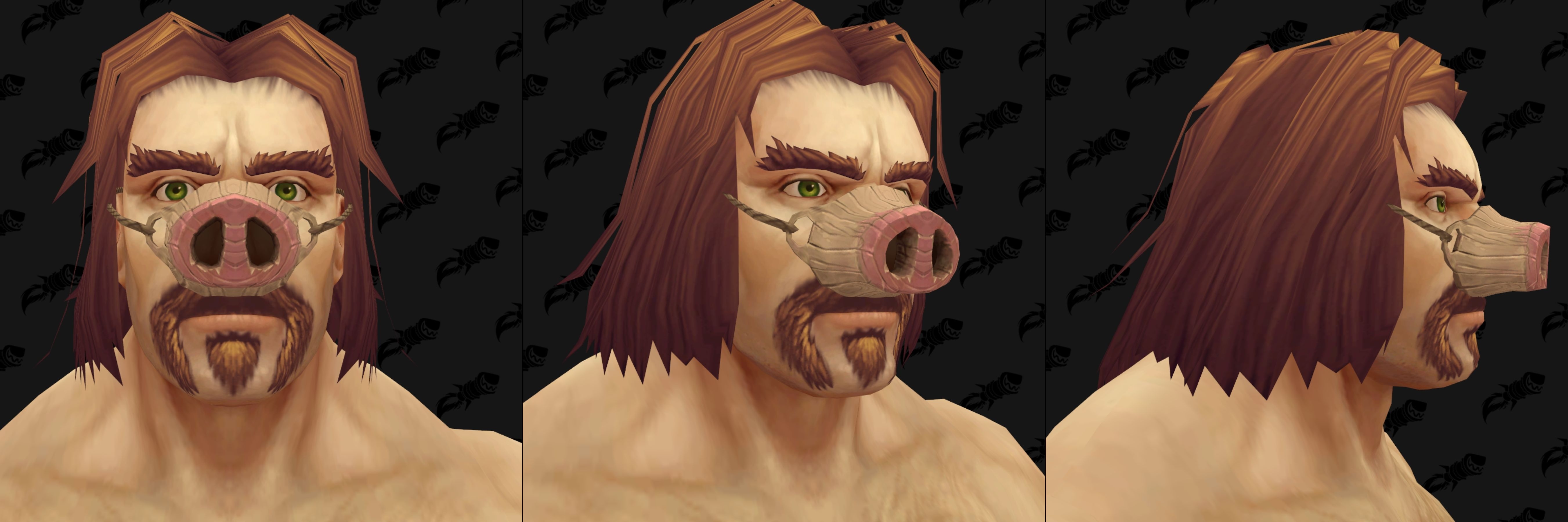 Masque représentant un groin de cochon